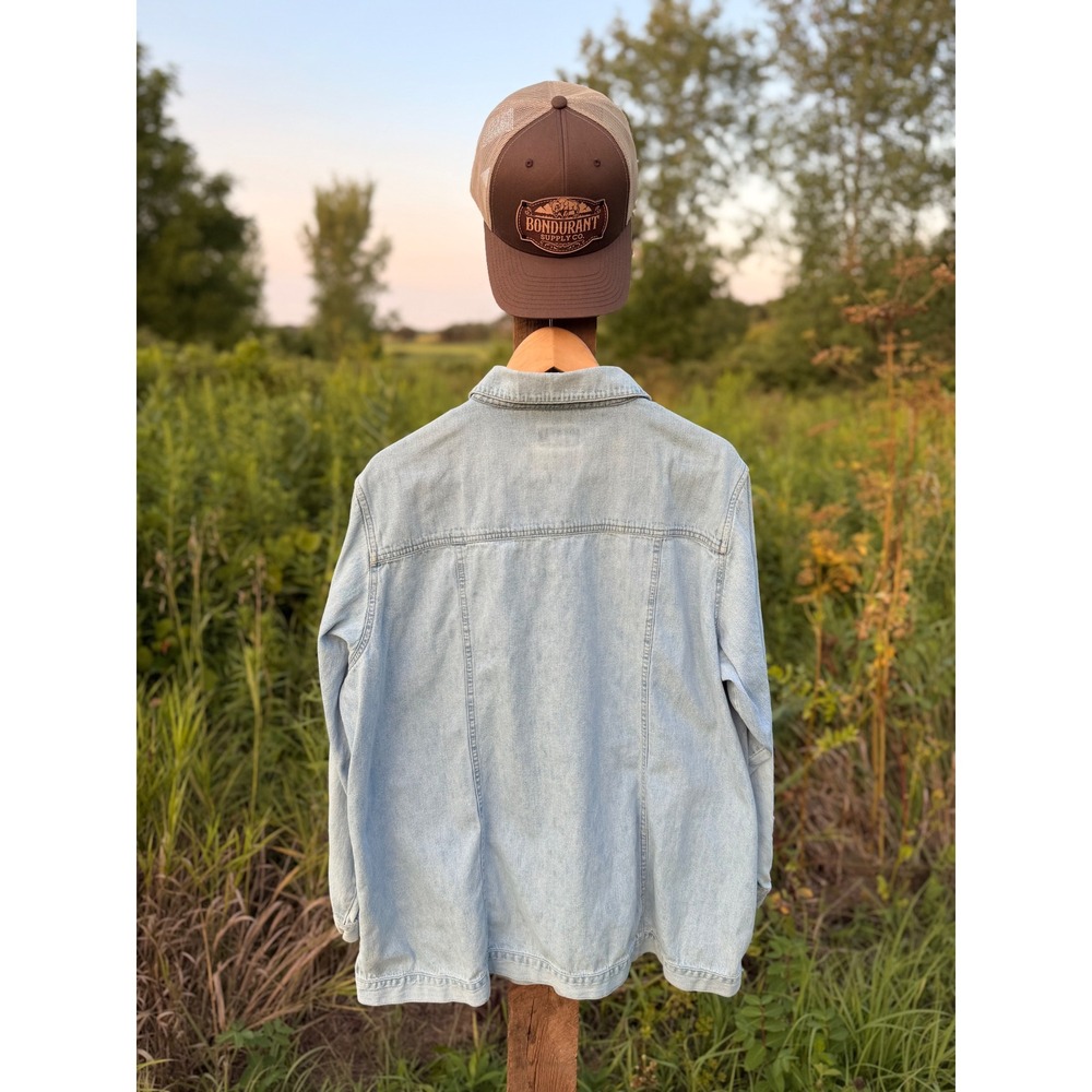 Venezia Jeans VJ Womens Light Wash Denim Jacket Oversized Cotton Trucker 18/20